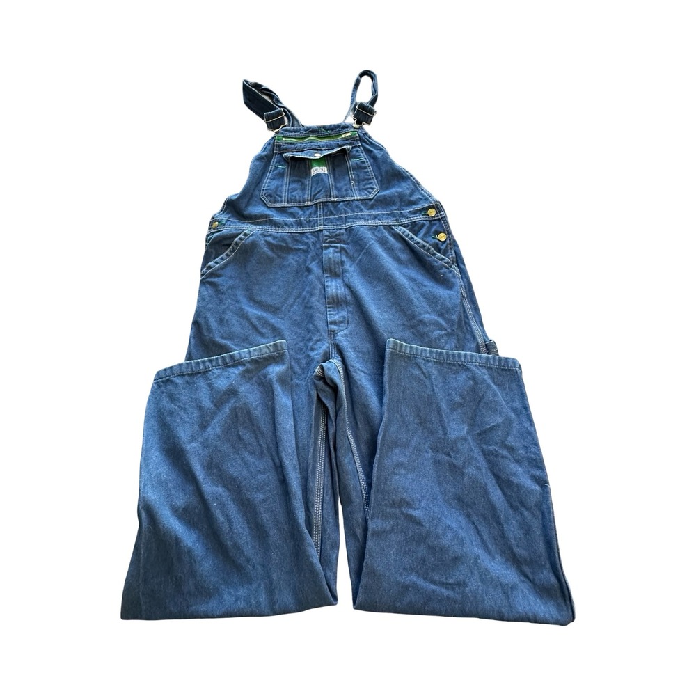 Liberty Overalls Mens 38x30 Blue Denim Bib Carpenter Workwear Western